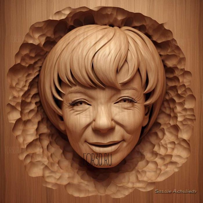 Shirley MacLaine 2 stl model for CNC